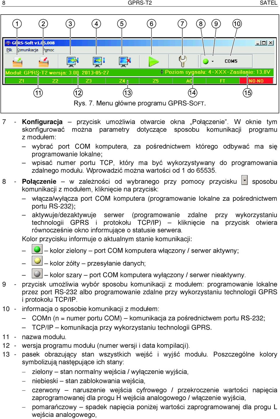 portu TCP, który ma być wykorzystywany do programowania zdalnego modułu. Wprowadzić można wartości od 1 do 65535.