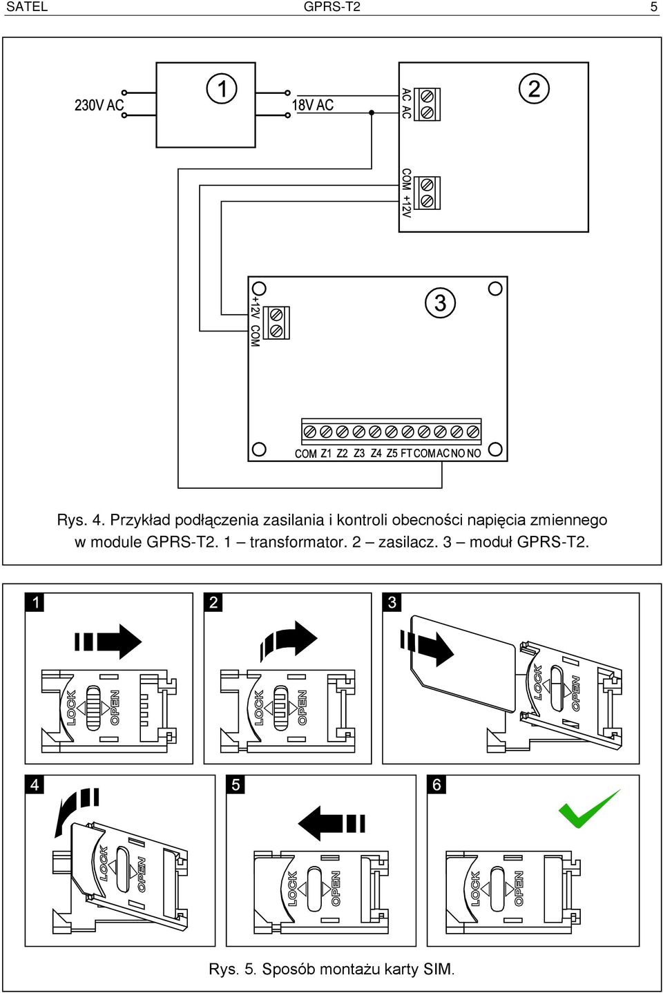 obecności napięcia zmiennego w module GPRS-T2.