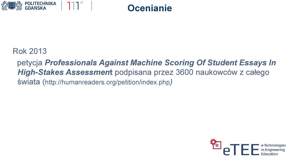 Assessment podpisana przez 3600 naukowców z