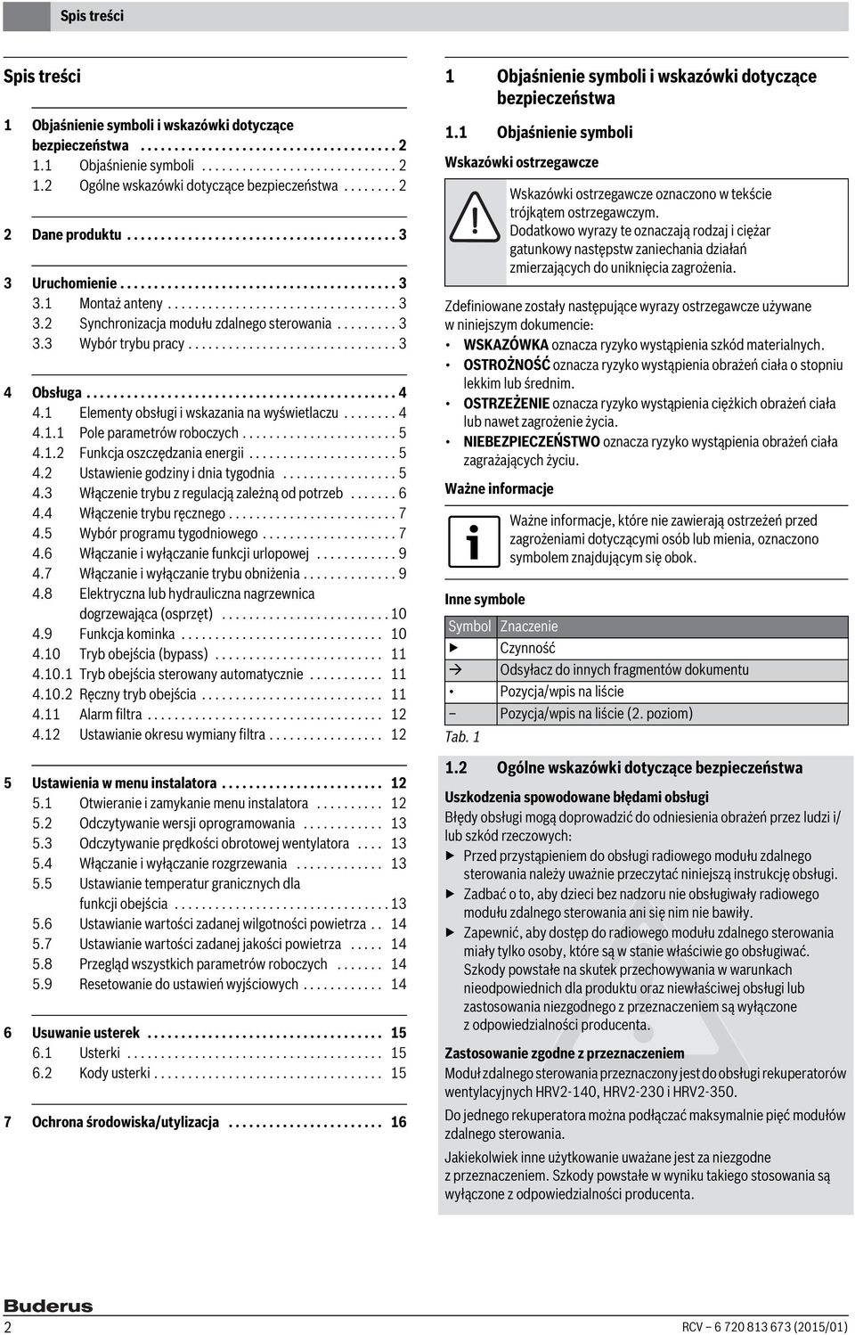 ......... Wybór trybu pracy............................... Obsługa............................................... Elementy obsługi i wskazania na wyświetlaczu.......... Pole parametrów roboczych....................... 5.