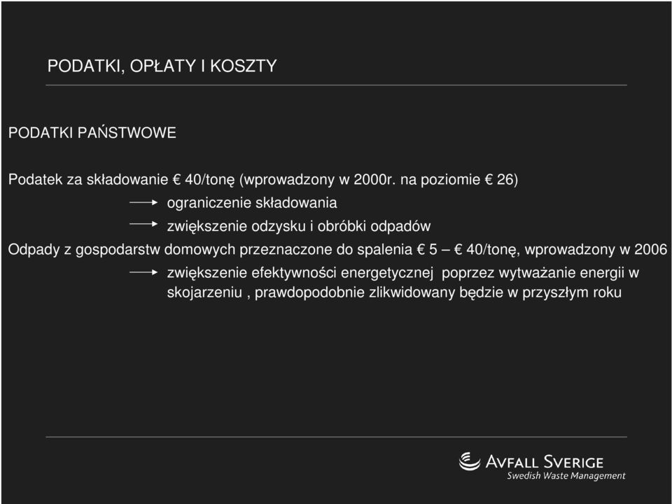 gospodarstw domowych przeznaczone do spalenia 5 40/tonę, wprowadzony w 2006 zwiększenie