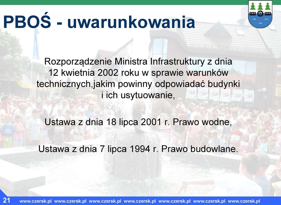 powinny odpowiadać budynki i ich usytuowanie, Ustawa z dnia 18