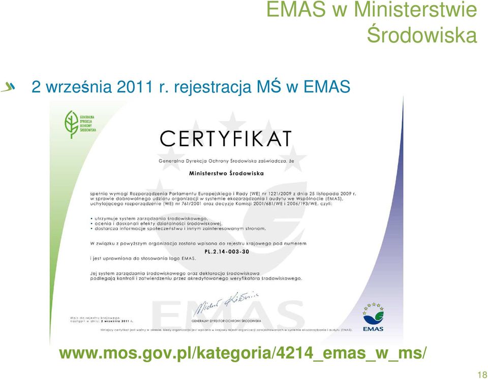 rejestracja MŚ w EMAS www.