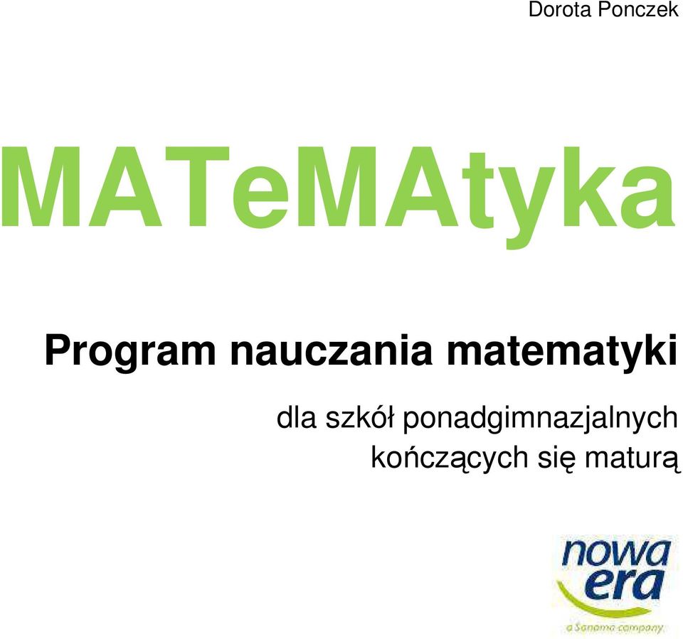 matematyki dla szkół