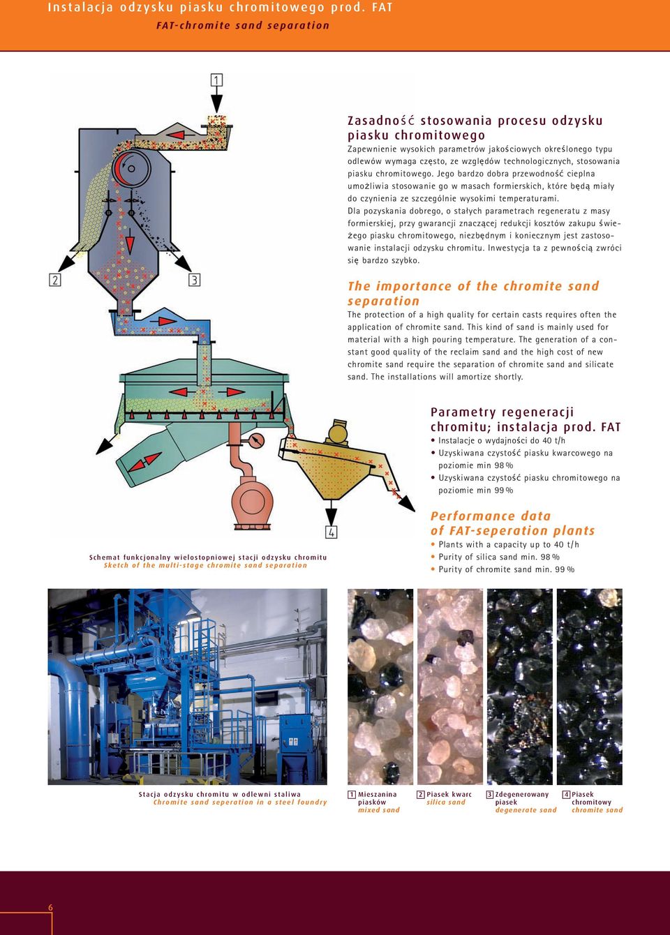 technologicznych, stosowania piasku chromitowego.
