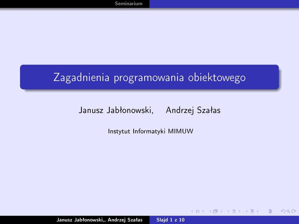 MIMUW Janusz Jabªonowski,,