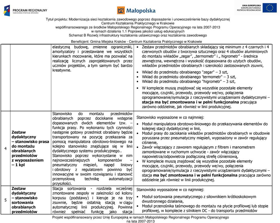 Po wykonaniu tych czynności następnie gotowy przedmiot obrabiany będzie transportowany na pozycję przekazania za pomocą manipulatora obrotowo-liniowego na kolejno stanowisko znajdujące się w linii