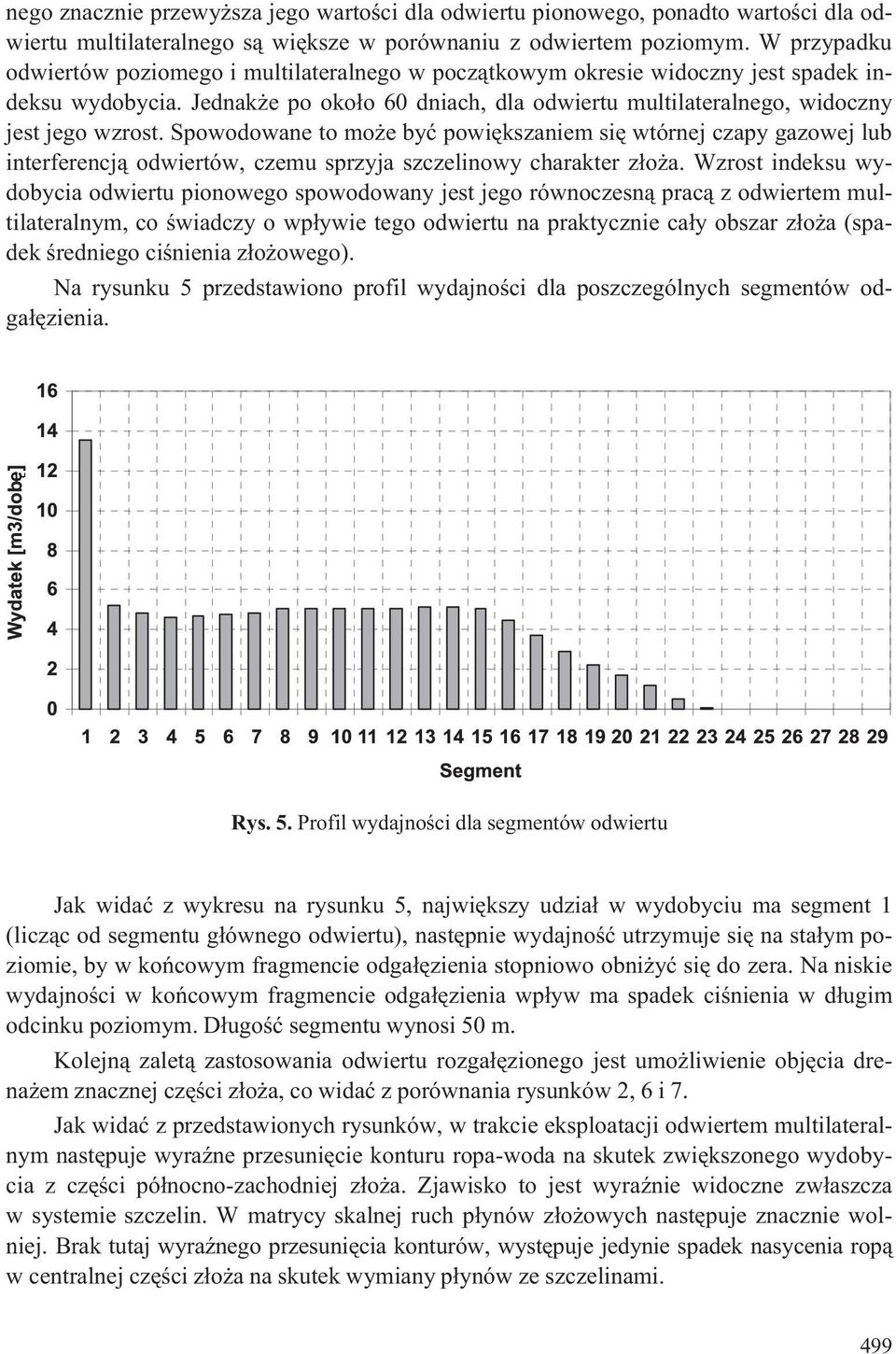 Spowodowane to mo e byæ powiêkszaniem siê wtórnej czapy gazowej lub interferencj¹ odwiertów, czemu sprzyja szczelinowy charakter z³o a.