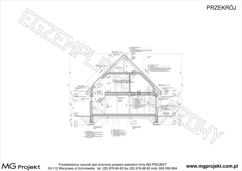 +3,17 rynna PCV d=12 +2,40 podsufitka - 2,5 cm deszczółki nadprożowieniec NW1 22 5 14 91 199 175 65 102 5 62 5 342 5 742 5 +4,05 +3,66 +3,06 45*=100% 262 5 45 195 folia kubełkowa 15,0 styropian