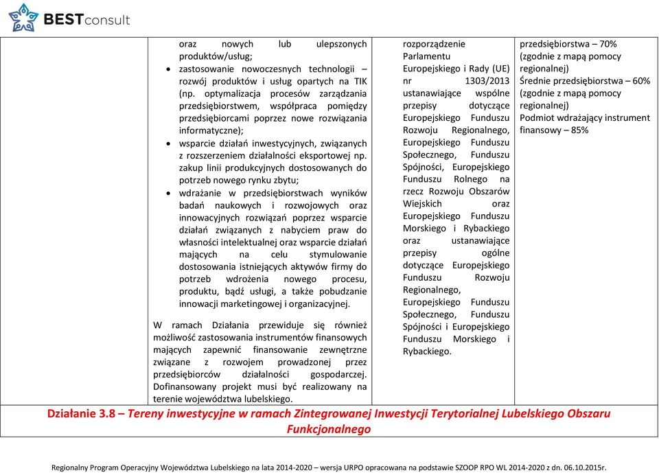 działalności eksportowej np.