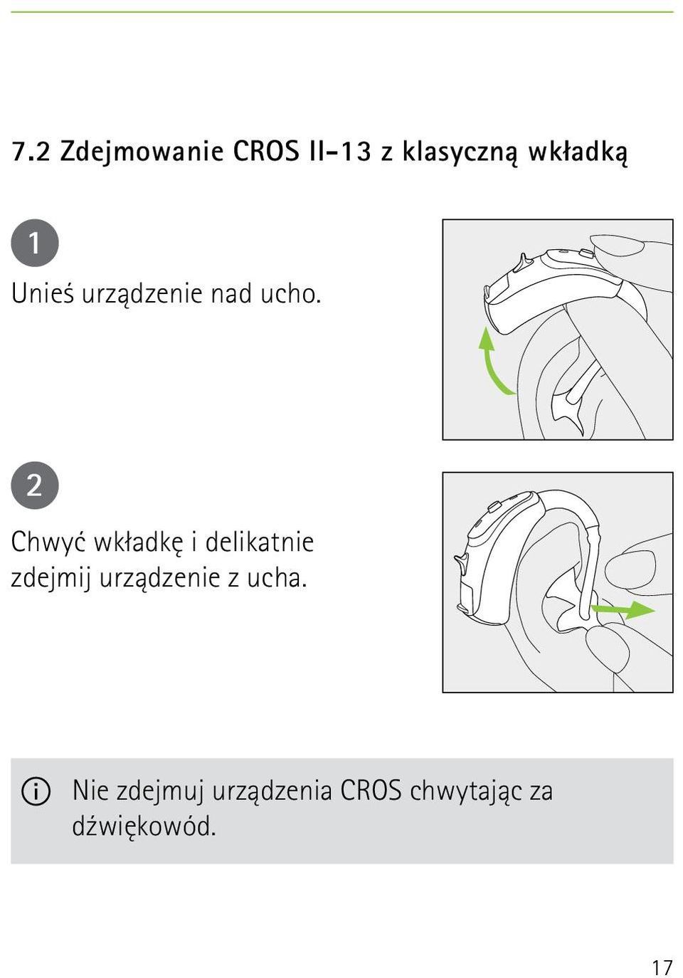 2 Chwyć wkładkę i delikatnie zdejmij