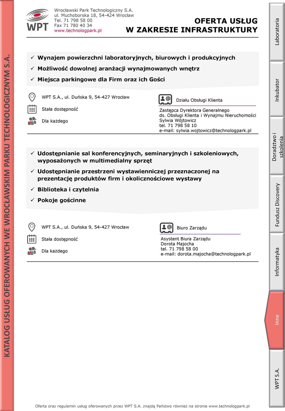 pl Udostępnianie sal konferencyjnych, seminaryjnych i szkoleniowych, wyposażonych w multimedialny sprzęt Udostępnianie przestrzeni wystawienniczej przeznaczonej na prezentację produktów firm i