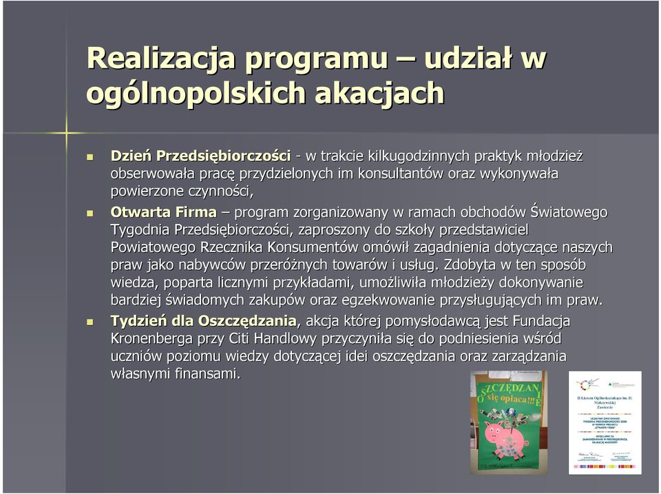 Rzecznika Konsumentów w omówi wił zagadnienia dotyczące ce naszych praw jako nabywców w przeróŝnych towarów w i usług. ug.