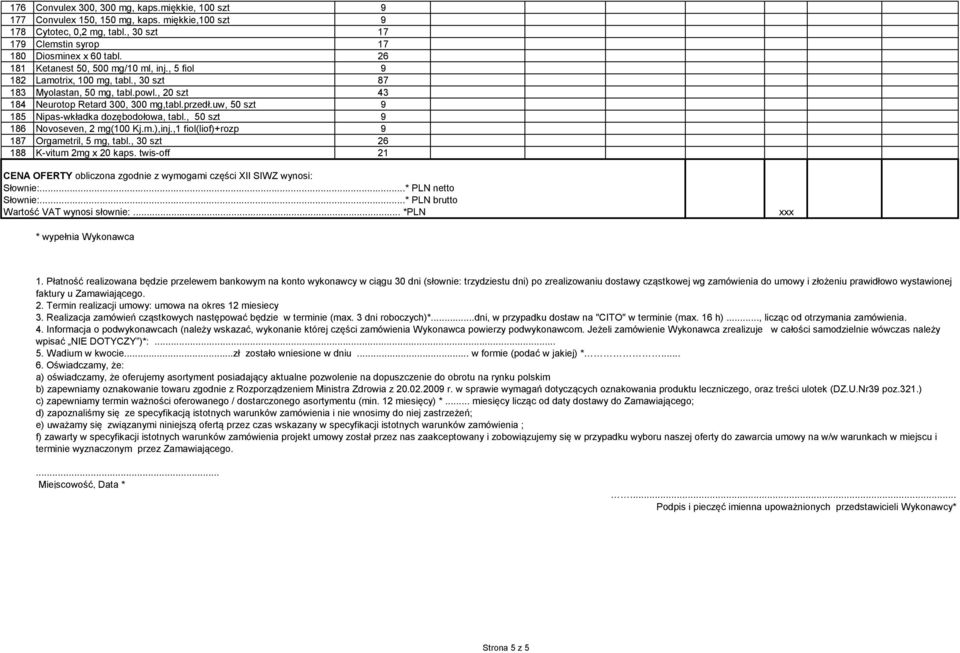 uw, 50 szt 9 185 Nipas-wkładka dozębodołowa, tabl., 50 szt 9 186 Novoseven, 2 mg(100 Kj.m.),inj.,1 fiol(liof)+rozp 9 187 Orgametril, 5 mg, tabl., 30 szt 26 188 K-vitum 2mg x 20 kaps.