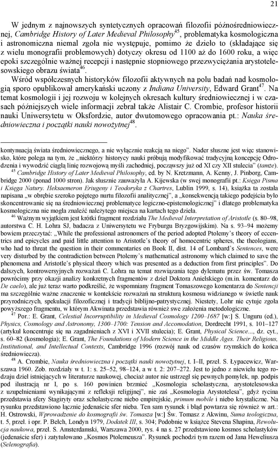 przezwyciężania arystotelesowskiego obrazu świata 46.