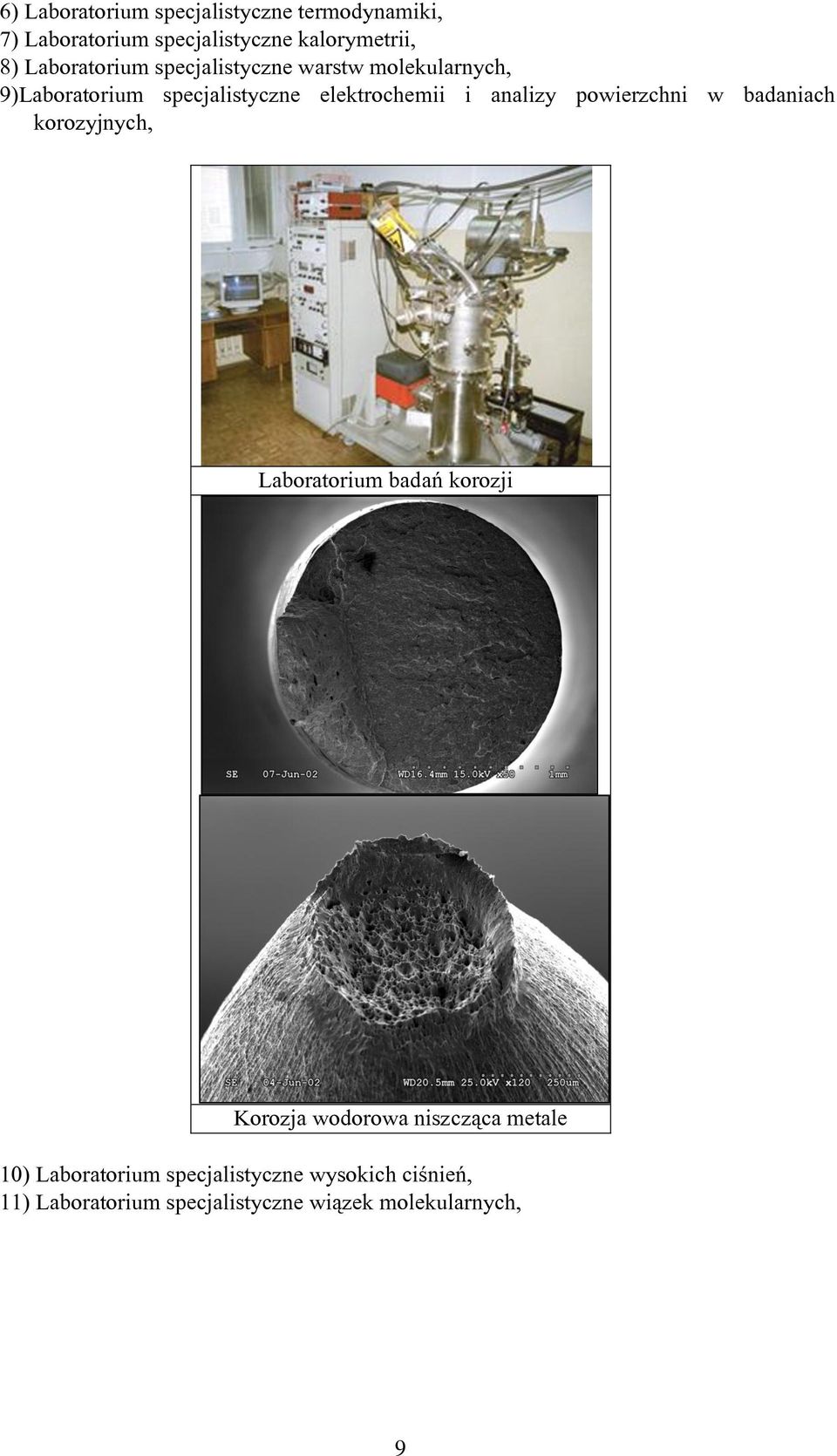 analizy powierzchni w badaniach korozyjnych, Laboratorium badań korozji Korozja wodorowa niszcząca