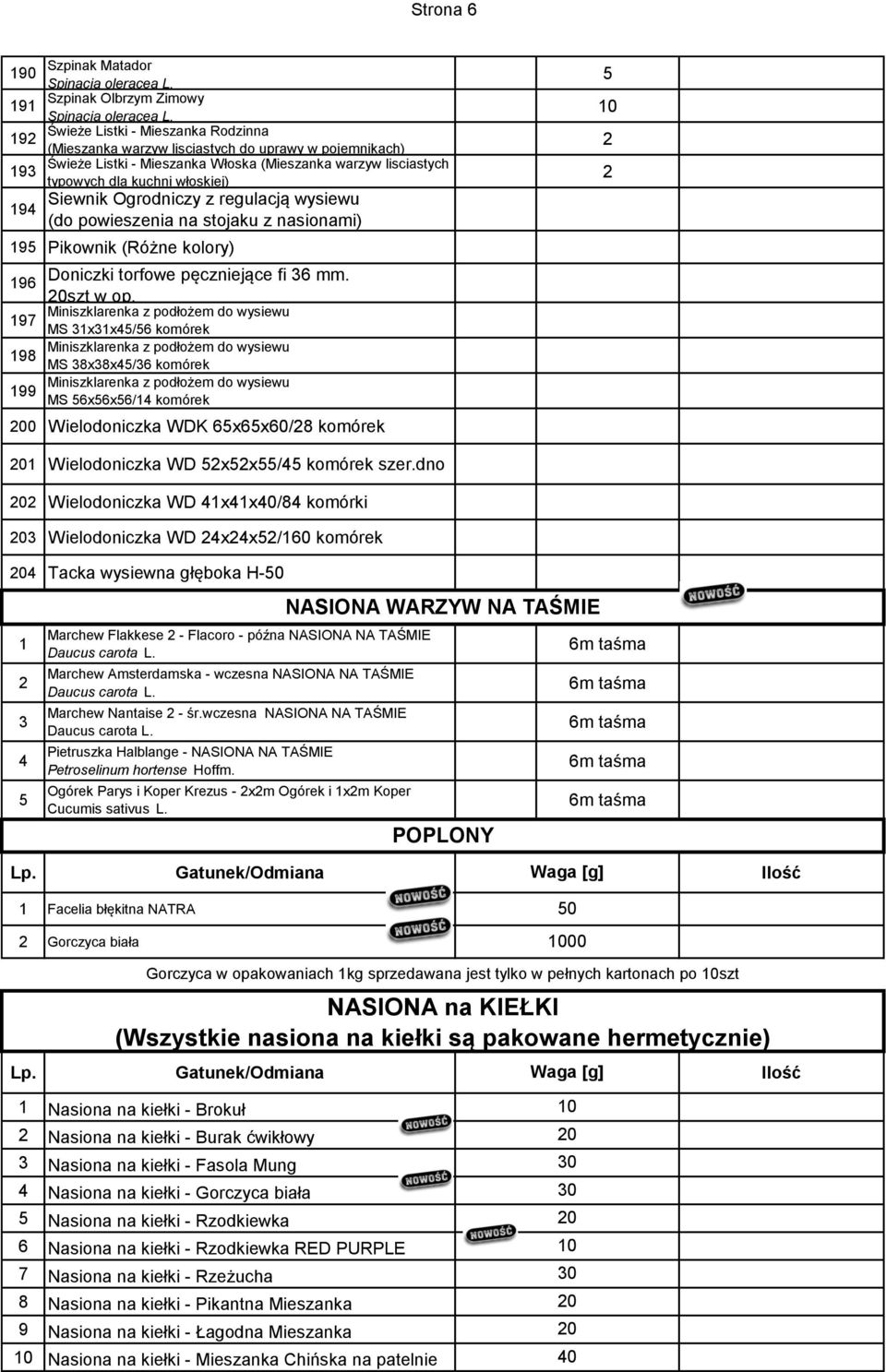 Ogrodniczy z regulacją wysiewu 94 (do powieszenia na stojaku z nasionami) 9 Pikownik (Różne kolory) Doniczki torfowe pęczniejące fi 6 mm. 96 0szt w op.