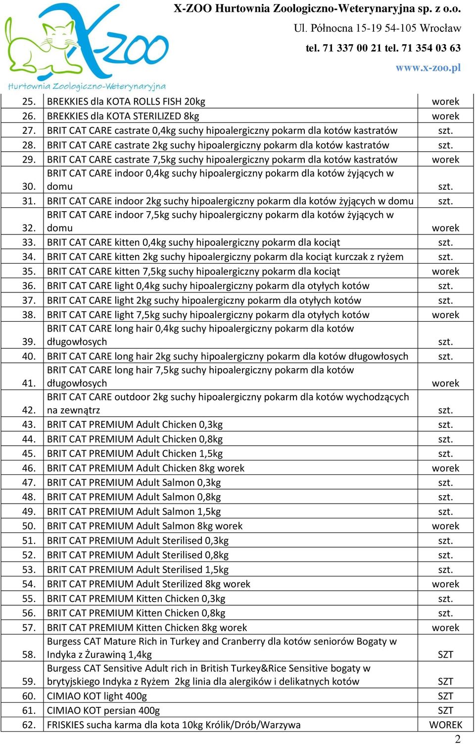 BRIT CAT CARE indoor 0,4kg suchy hipoalergiczny pokarm dla kotów żyjących w domu 31. BRIT CAT CARE indoor 2kg suchy hipoalergiczny pokarm dla kotów żyjących w domu 32.