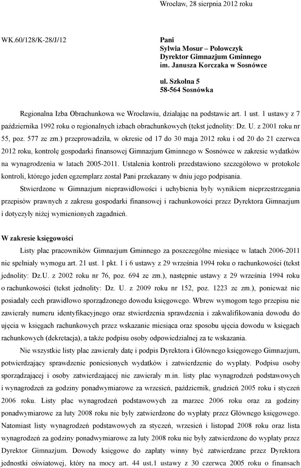 U. z 2001 roku nr 55, poz. 577 ze zm.