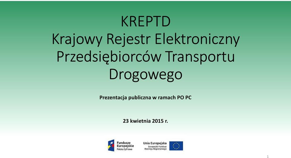 Transportu Drogowego Prezentacja