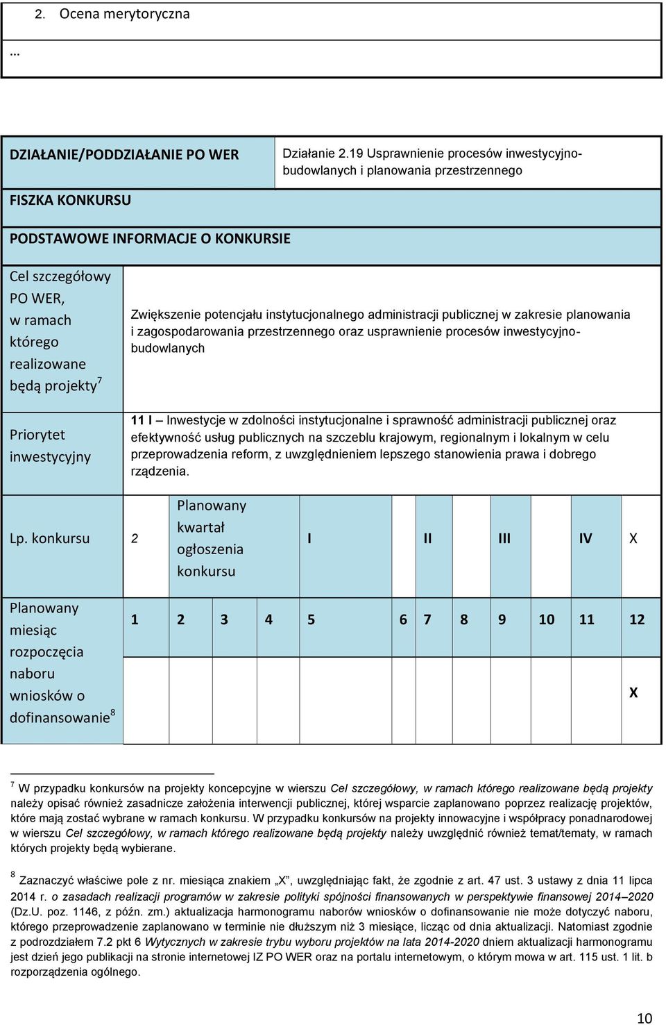 Priorytet inwestycyjny Zwiększenie potencjału instytucjonalnego administracji publicznej w zakresie planowania i zagospodarowania przestrzennego oraz usprawnienie procesów inwestycyjnobudowlanych 11