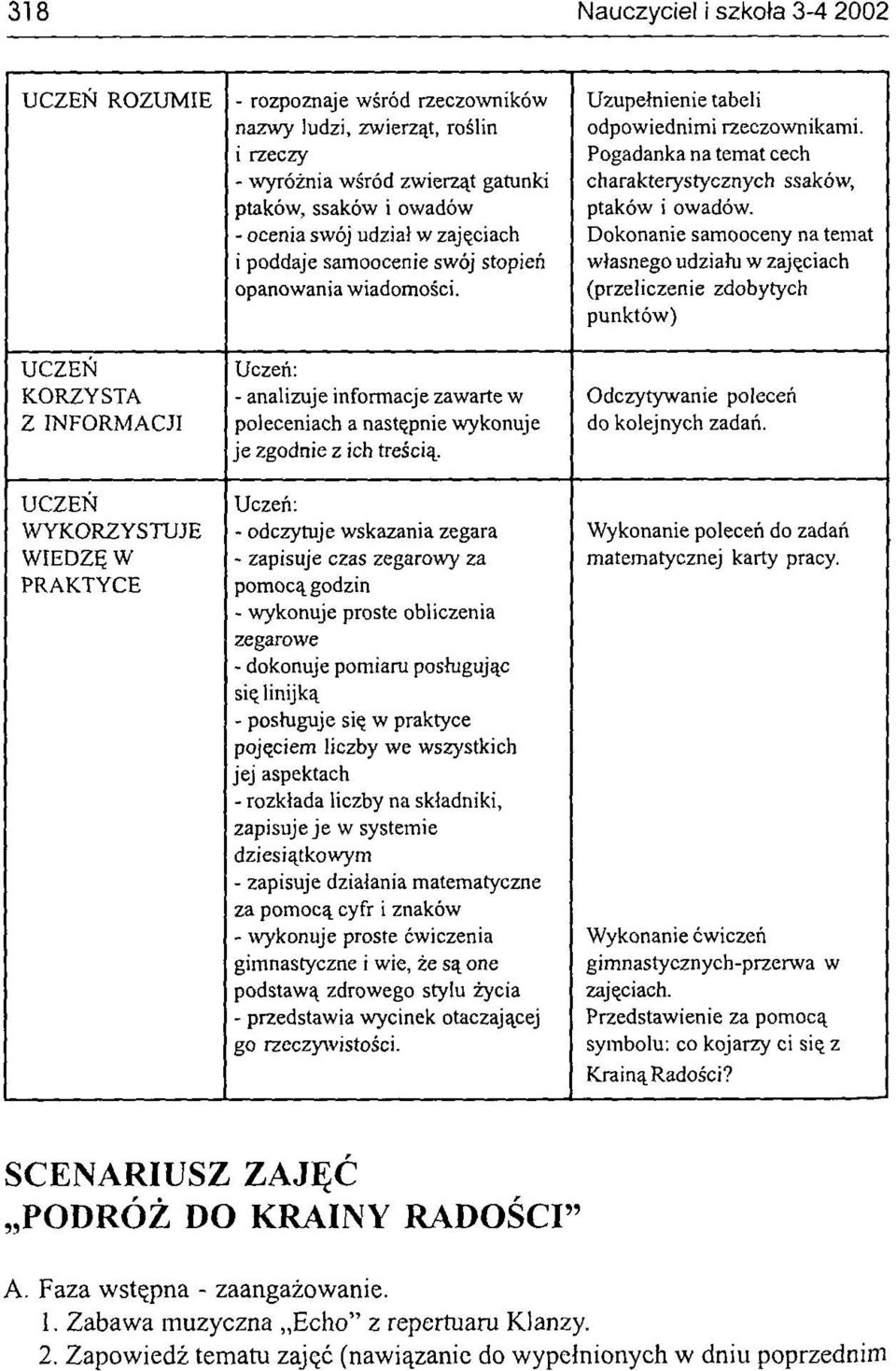 - analizuje informacje zawarte w poleceniach a następnie wykonuje je zgodnie z ich treścią.