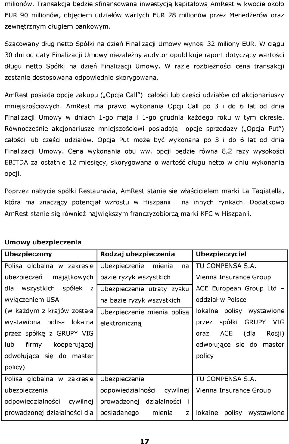 W ciągu 30 dni od daty Finalizacji Umowy niezależny audytor opublikuje raport dotyczący wartości długu netto Spółki na dzień Finalizacji Umowy.