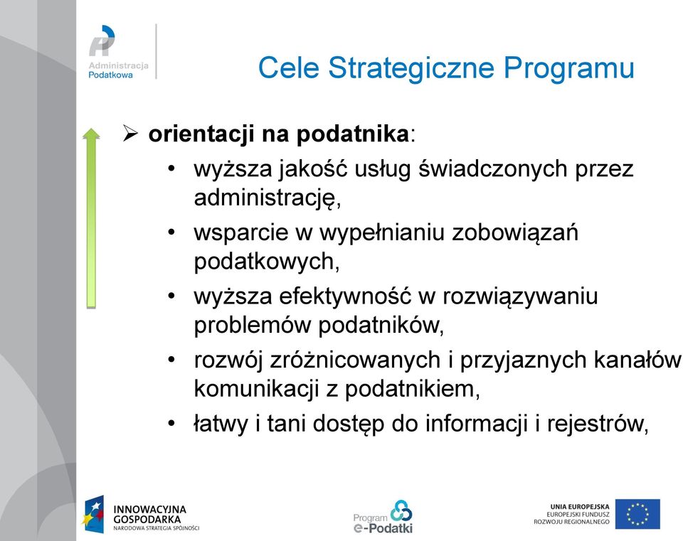 wyższa efektywność w rozwiązywaniu problemów podatników, rozwój zróżnicowanych i