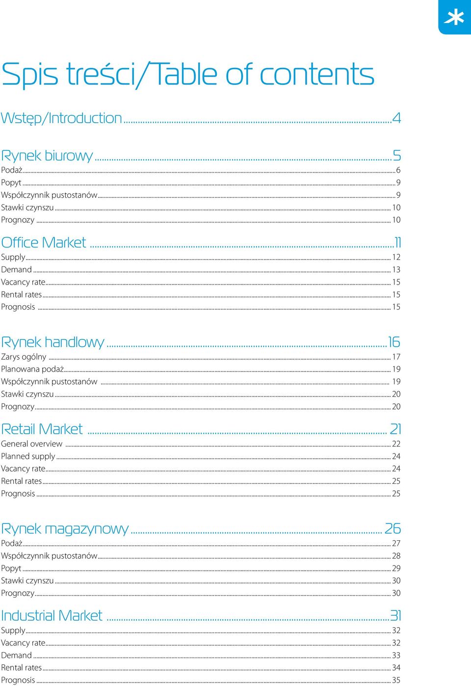 .. 19 Stawki czynszu... 20 Prognozy... 20 Retail Market... 21 General overview... 22 Planned supply... 24 Vacancy rate... 24 Rental rates... 25 Prognosis... 25 Rynek magazynowy.