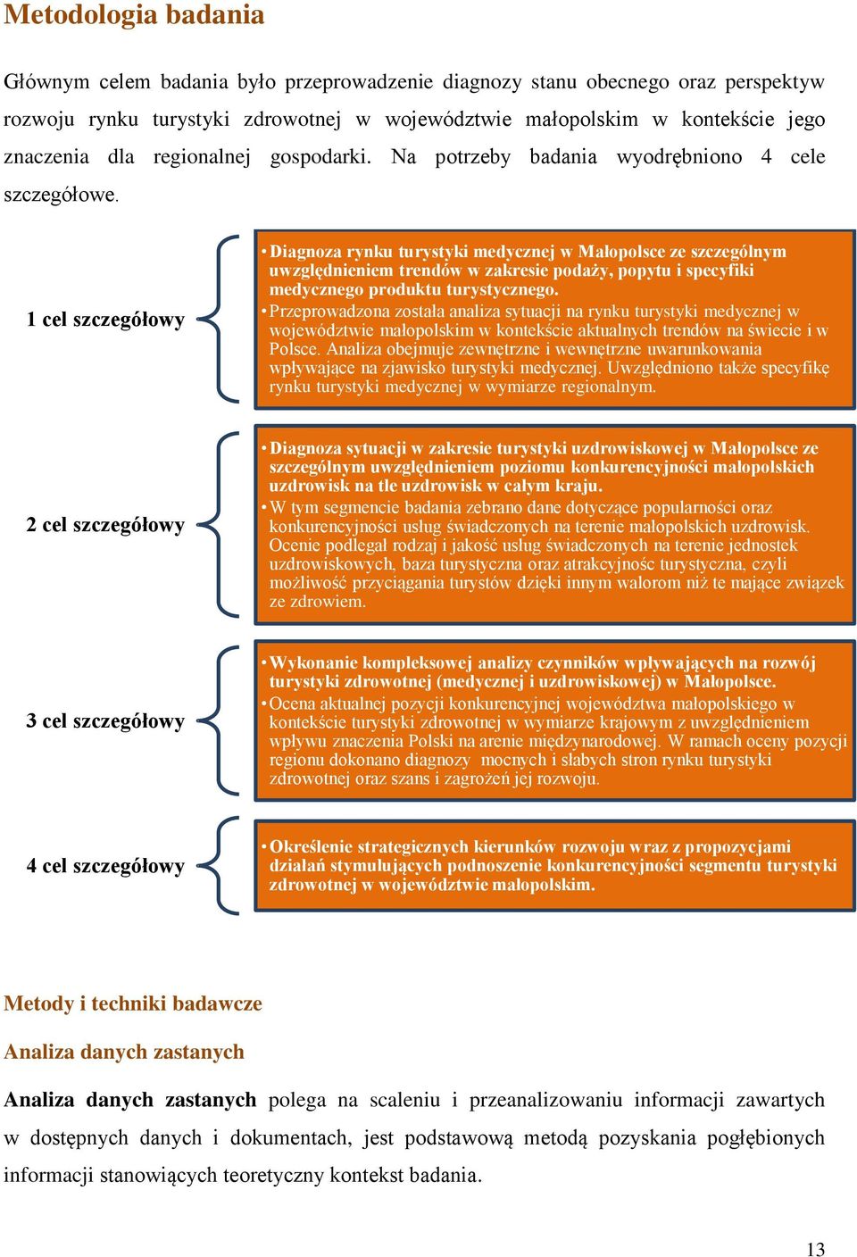 1 cel szczegółowy Diagnoza rynku turystyki medycznej w Małopolsce ze szczególnym uwzględnieniem trendów w zakresie podaży, popytu i specyfiki medycznego produktu turystycznego.