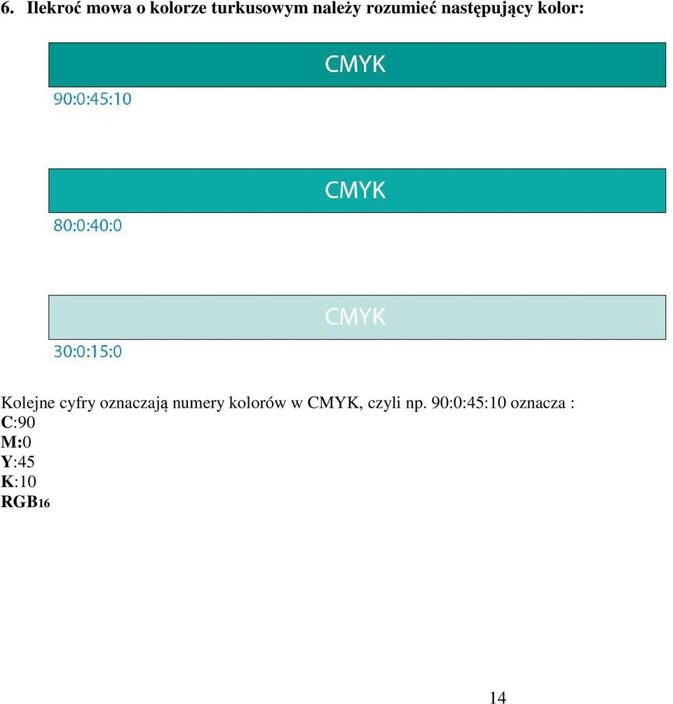 oznaczają numery kolorów w CMYK, czyli np.