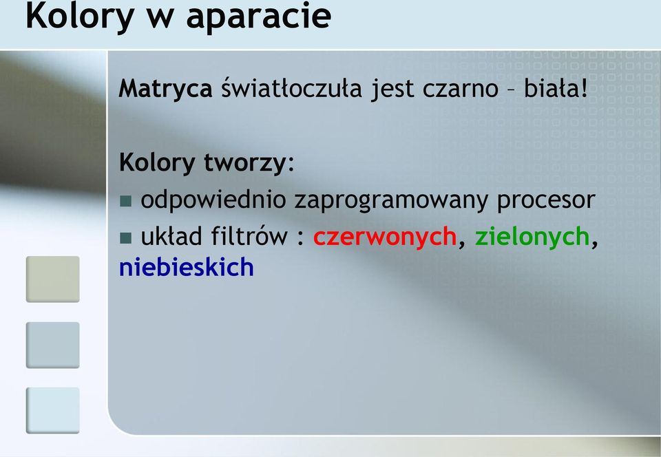 Kolory tworzy: odpowiednio