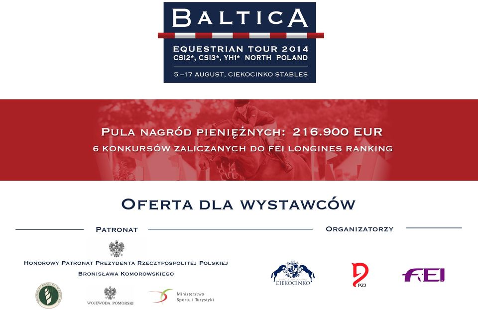 RANKING Oferta dla wystawców Patronat Honorowy