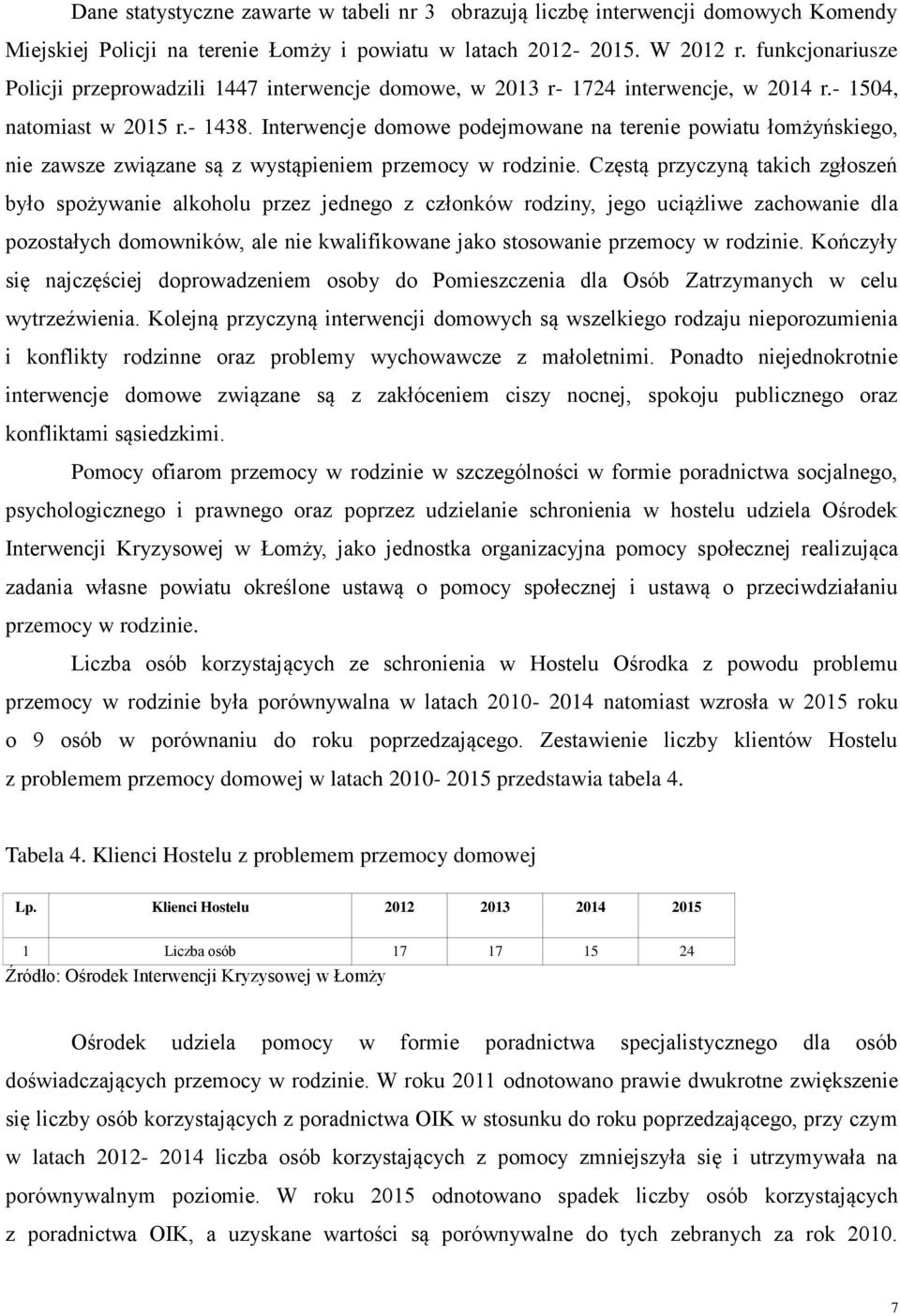 Interwencje domowe podejmowane na terenie powiatu łomżyńskiego, nie zawsze związane są z wystąpieniem przemocy w rodzinie.