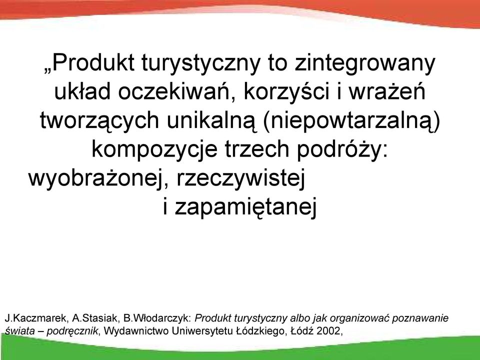 zapamiętanej J.Kaczmarek, A.Stasiak, B.