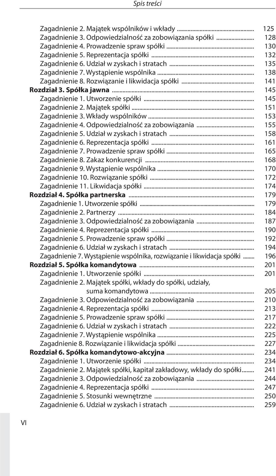 Utworzenie spółki... 145 Zagadnienie 2. Majątek spółki... 151 Zagadnienie 3. Wkłady wspólników... 153 Zagadnienie 4. Odpowiedzialność za zobowiązania... 155 Zagadnienie 5. Udział w zyskach i stratach.