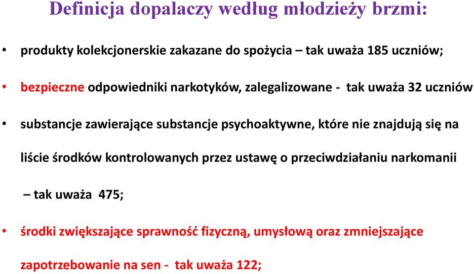 psychoaktywne, które nie znajdują się na liście środków kontrolowanych przez ustawę o przeciwdziałaniu narkomanii