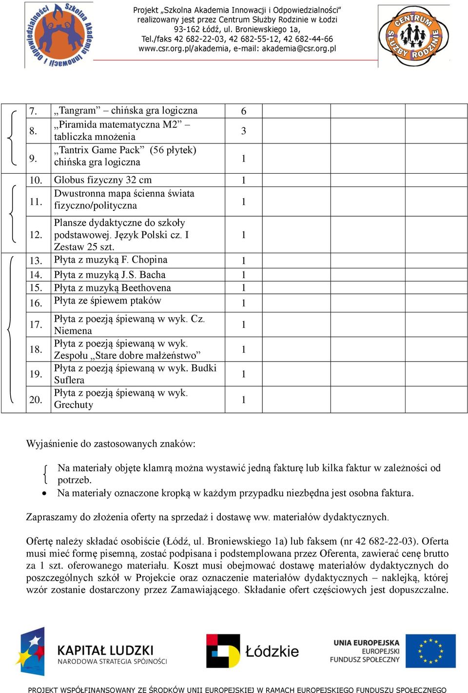 I Zestaw 5 szt. 3. Płyta z muzyką F. Chopina 4. Płyta z muzyką J.S. Bacha 5. Płyta z muzyką Beethovena 6. Płyta ze śpiewem ptaków 7. 8. 9. 0. Płyta z poezją śpiewaną w wyk. Cz.