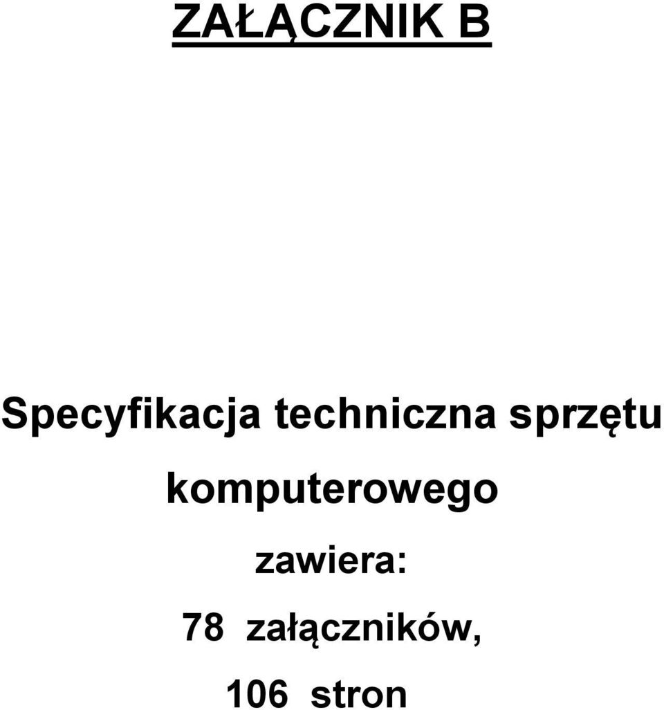 techniczna sprzętu