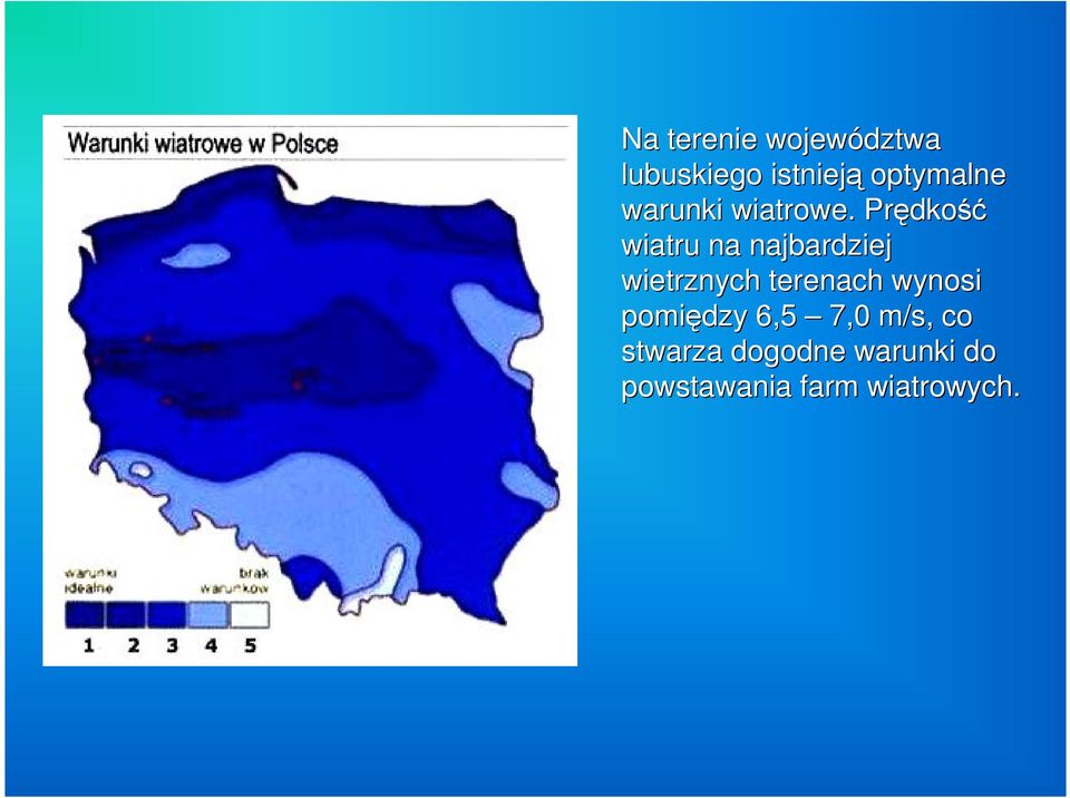 Prdko dko wiatru na najbardziej wietrznych terenach