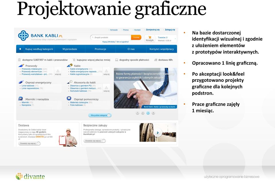 interaktywnych. Opracowano 1 linię graficzną.