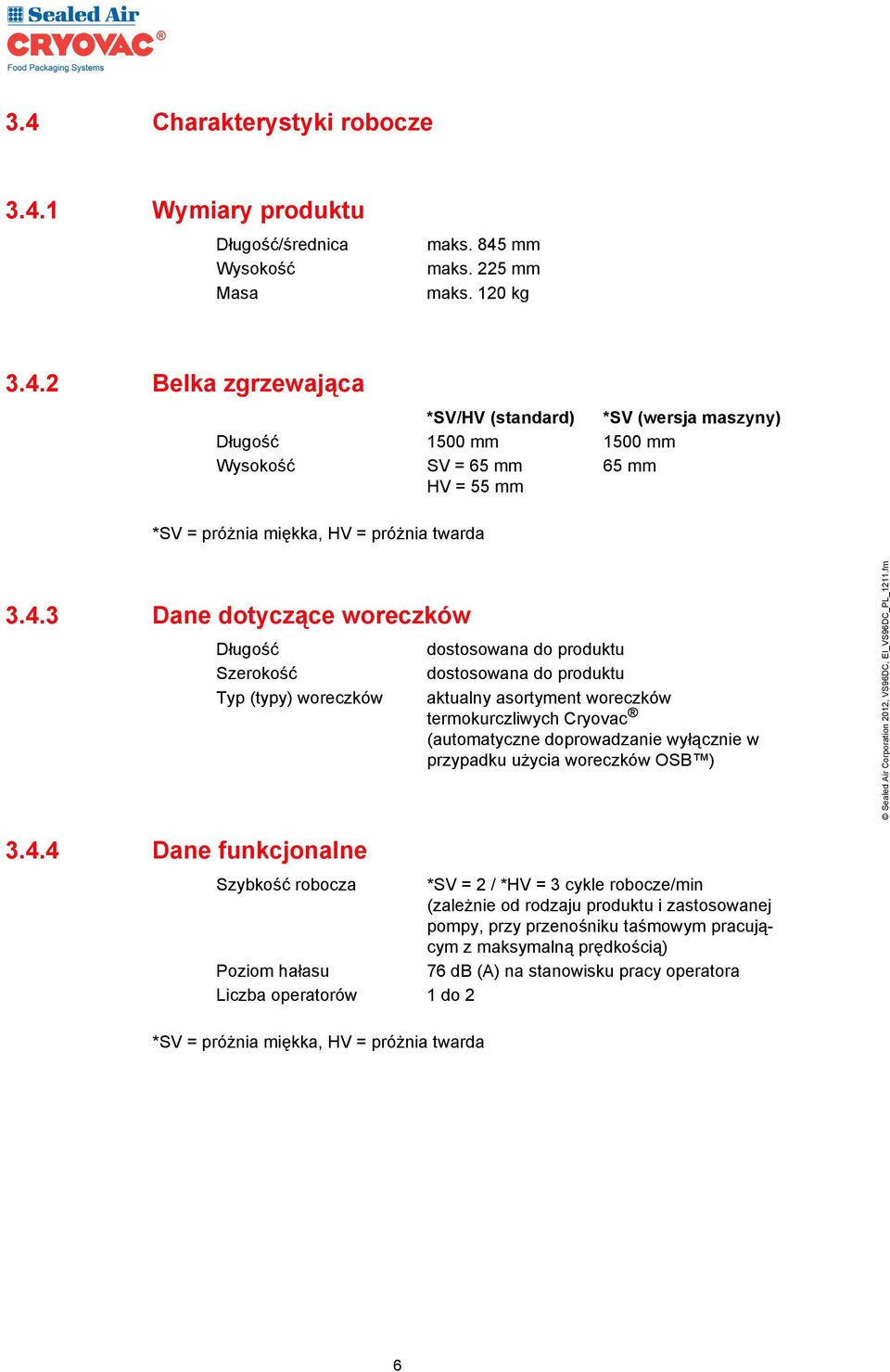 wyłącznie w przypadku użycia woreczków OSB ) 3.4.