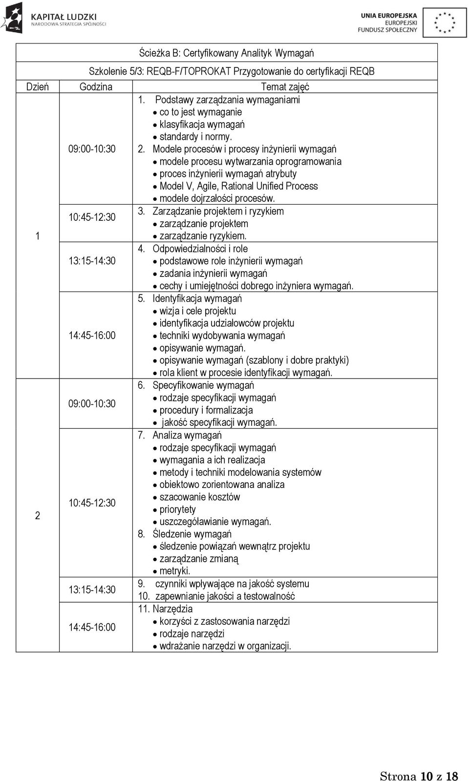 . Modele procesów i procesy inżynierii wymagań modele procesu wytwarzania oprogramowania proces inżynierii wymagań atrybuty Model V, Agile, Rational Unified Process modele dojrzałości procesów. 3.