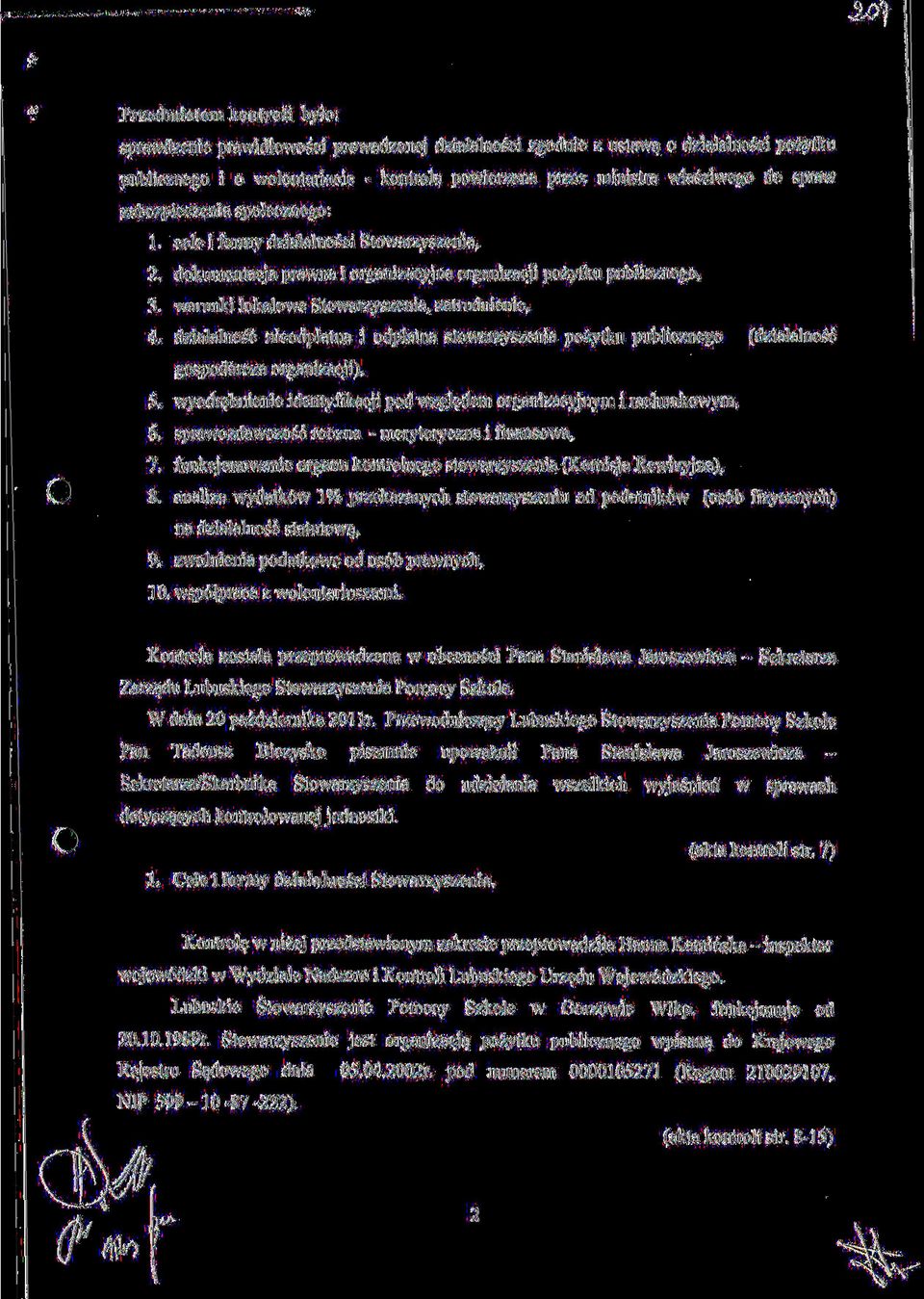 warunki lokalowe Stowarzyszenia, zatrudnienie, 4. dzialalnosc nieodplatna i odplatna stowarzyszenia pozytku publicznego (dzialalnosc gospodarcza organizacji), 5.