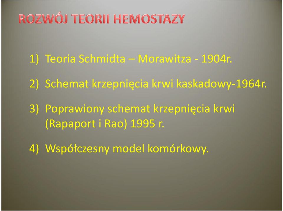 3) Poprawiony schemat krzepnięcia krwi