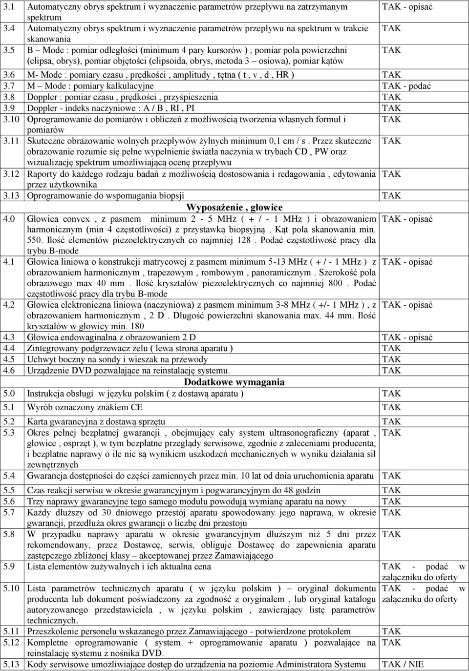 6 M- Mode : pomiary czasu, prędkości, amplitudy, tętna ( t, v, d, HR ) 3.7 M Mode : pomiary kalkulacyjne - podać 3.8 Doppler : pomiar czasu, prędkości, przyśpieszenia 3.