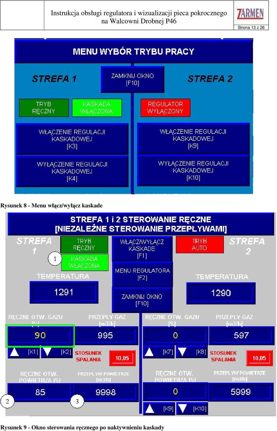 Rysunek 9 - Okno sterowania