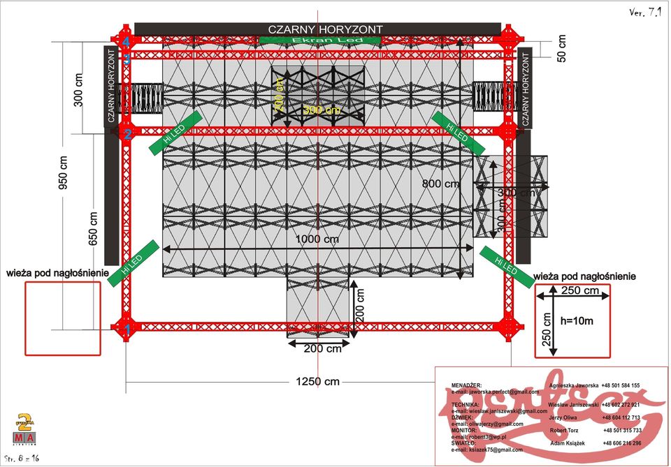 pod nag³oœnienie 250 cm 250 cm 200 cm wie a pod nag³oœnienie 50 cm 4 3 200 cm 300 cm 1,56" CZARNY HORYZONT CZARNY HORYZONT