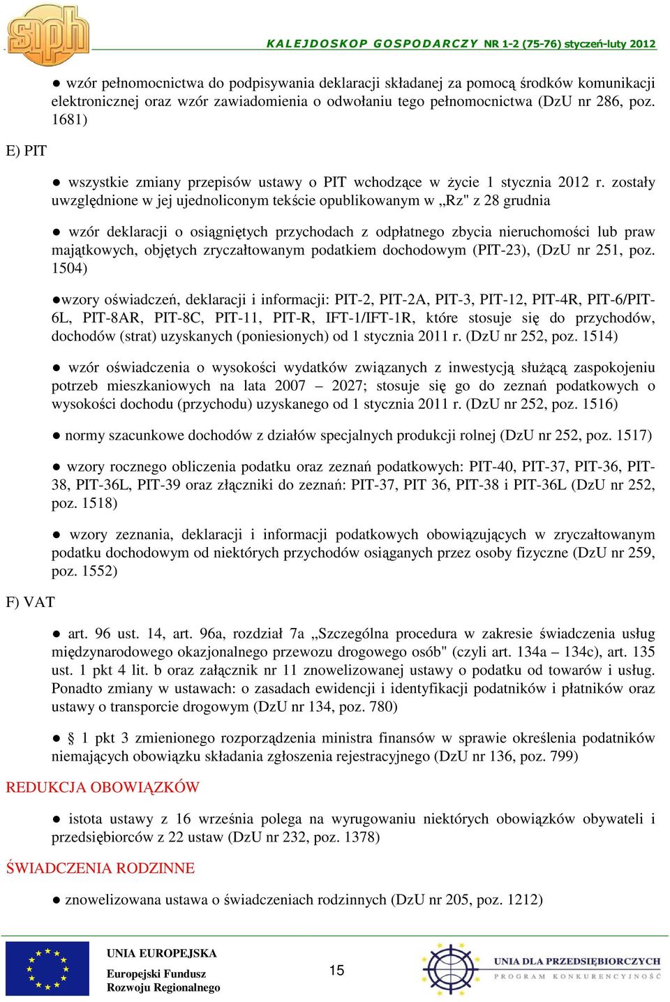 zostały uwzględnione w jej ujednoliconym tekście opublikowanym w Rz" z 28 grudnia wzór deklaracji o osiągniętych przychodach z odpłatnego zbycia nieruchomości lub praw majątkowych, objętych