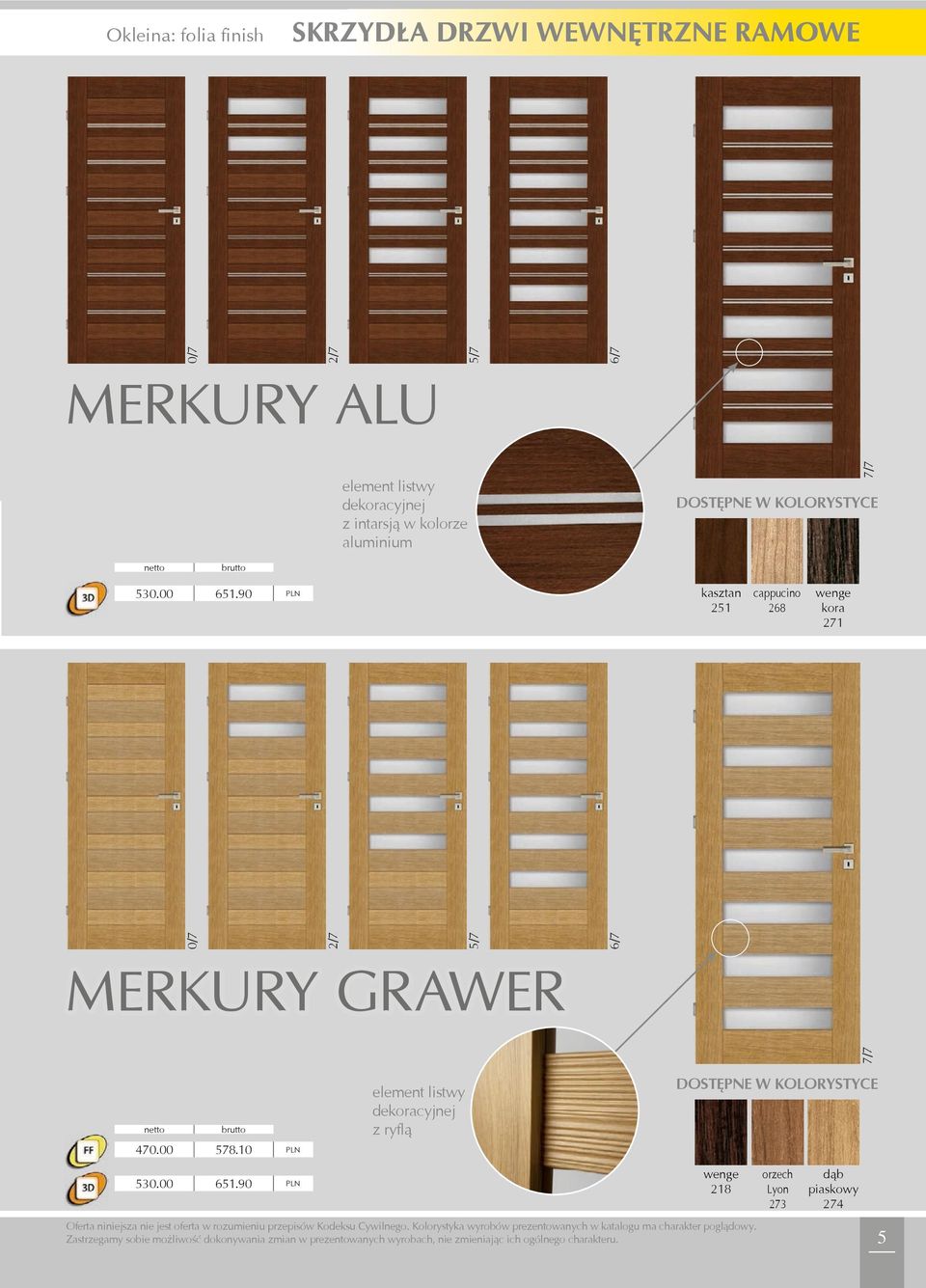 00 2/7 0/7 7/7 MERKURY GRAWER element listwy dekoracyjnej z ryflą 470.00 578.10 530.00 651.